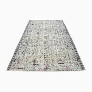 Grauer türkischer Vintage Teppich