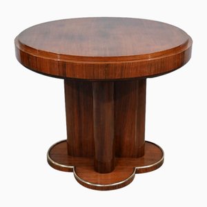 Art Deco Side Table in Mahogany attributed to Jules Leleu for Maison Leleu, 1940s