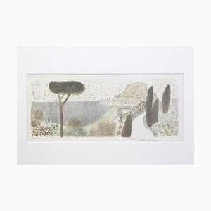 Max Peiffer Watenphul, Landschaft bei Ischia, 1970, Lithographie, Gerahmt