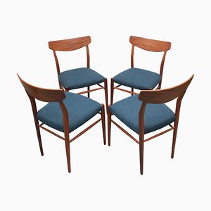 Chaises en Teck par Gustav Herkströter pour Lübke, 1960s, Set de 4