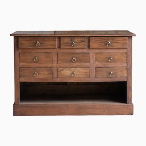 Early 20th Century French Oak Grocery Counter