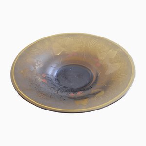 Bohemian Art Deco Glass Bowl, 1920s