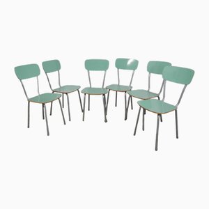 Chaises Vertes en Formica, 1960s, Set de 6