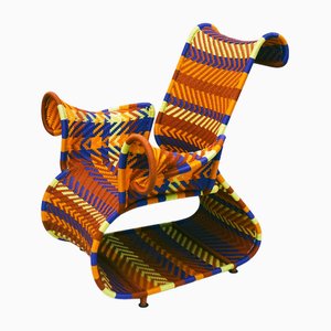 African Metal and Polyethylene Lounge Chair, 2000s