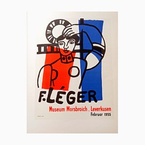 Affiche Fernand Leger, Expo Leverkusen, 1959, Lithographie Originale