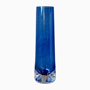 Blaue Vintage Vase aus Muranoglas, 1960er