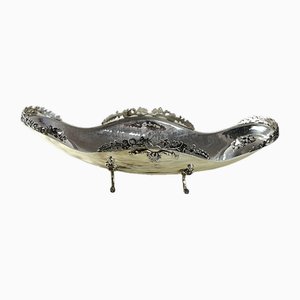 Jatta Centerpiece in Hand-Wrought 800 Silver, Italy, 1980s
