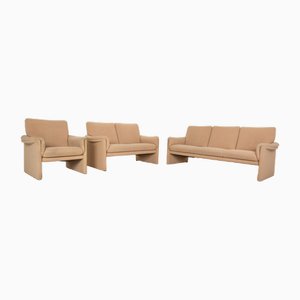 Beigefarbenes Zento Sofa Set aus Stoff von COR, 3 . Set