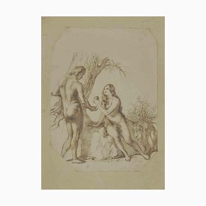 Luigi Sabatelli, Adam and Eve, Drawing, 1849