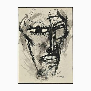 Sergio Barletta, The Portrait, China Ink Drawing, 1951