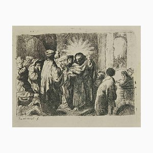 Charles Amand Durand dopo Rembrandt, The Tribute Money, incisione del XIX secolo