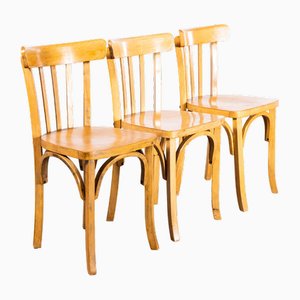 Blonde Bentwood Dining Chairs attributed to Marcel Breuer for Luterma, 1950s, Set of 3