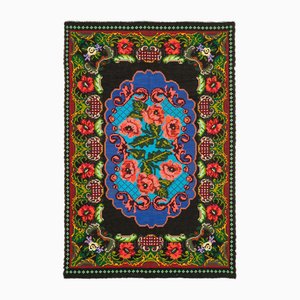 Tappeto Kilim vintage, Moldova, nero