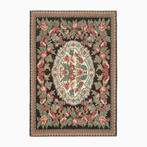 Tapis Kilim Noir Vintage, Moldavie