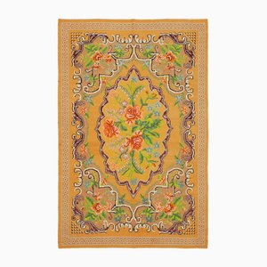 Tapis Kilim Vintage Moldave Jaune