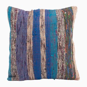 Housse de Coussin Bleue Vintage, 1990s