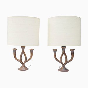 Ceramic Table Lamps, France, 1960s, Set of 2