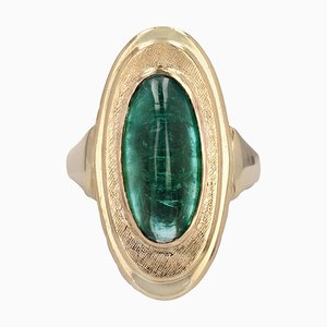 18 Karat Gelbgold Ring mit Turmalin, 1960er
