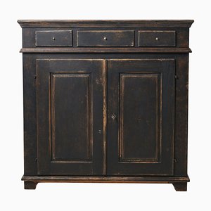 Antikes schwedisches schwarzes Landhaus Sideboard