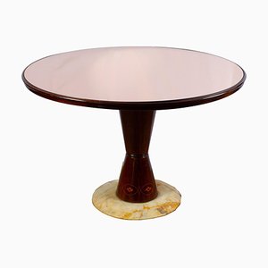 Art Deco Pink Top Dining oder Center Table zugeschrieben. Osvaldo Borsani zugeschrieben Osvaldo Borsani, 1940