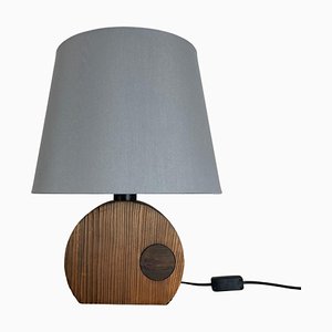 Lampe de Bureau Sculpturale en Bois de Temde Lights, Allemagne, 1970s