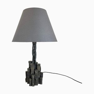 Sculptural Brutalist Cast Iron Table Light from Lothar Klute, Germany, 1970s