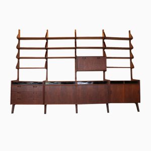 Mid-Century Modular Wall System from O.M.F., Belgium, Set of 21