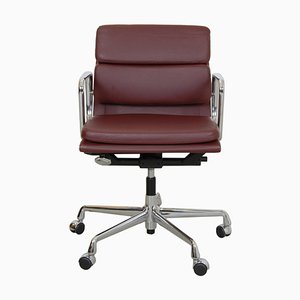 Ea-217 Softpad Office Chair in Brown Leather by Charles Eames for Vitra