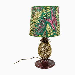 Hollywood Regency Pineapple Brass Table Lamp by Mauro Manetti, Italy, 1970s