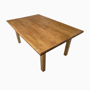 Mesa de comedor rústica de madera maciza