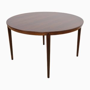 Mid-Century Round Rosewood Coffee Table by Severin Hansen for Haslev Møbelsnedkeri, 1960s