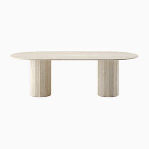 Ashby Oval Table in Travertine by Kevin Frankental for Lemon