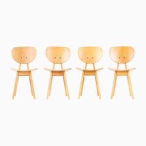 Model 3221 Chairs by Junzo Sakakura for Tendo Mokko, 1953, Set of 4