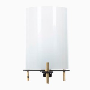 Metal, Brass and Acrylic Glass Table Lamp attributed to Georges Frydman for EFA, 1955