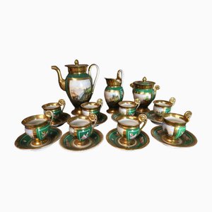 19th Century Porcelain Coffee Service, Set of 19