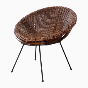 Rattan Sessel, Italien, 1970er