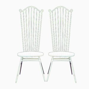 Vintage Mid-Cency Garden Chairs in Metal-Iron, 1950s, Set of 2