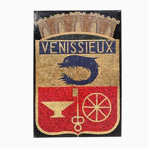 Stadt Venissieux Plate in Mosaik