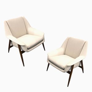 Mod 854 Armchairs by Walter Knoll for Cassina, 1950s, Set of 2