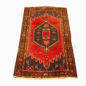 Vintage Turkish Rug in Reds and Blues, 1920s