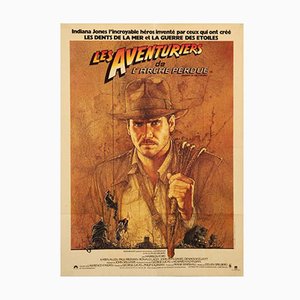 Póster de la película Raiders of the Lost Ark francés de Richard Amsel, 1981