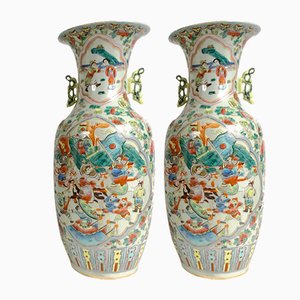 Large Vases in Chinese Porcelain by Tongzhi, Set of 2