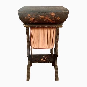 French Lacquered Work Table, 1850