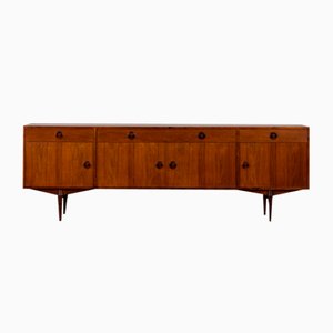 Mid-Century Modern Italian Rosewood Credenza with Round Sculptural Handles, 1960s