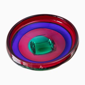 Italian Murano Glass Bowl by Gino Mazzega, 1970s