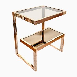 Gold Plated Side Table from Belgochrom, 1970s