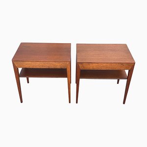 Comodini di Severin Hansen per Haslev Mobelsnedkeri, Danimarca, 1961, set di 2