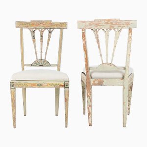 Italian Painted Side Chairs, Set of 2