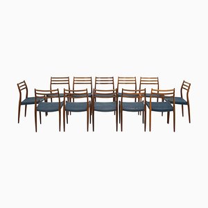 Mid-Century Scandinavian Dining Chairs Model Darby attributed to Torbjørn Afdal, 1960s, Set of 12