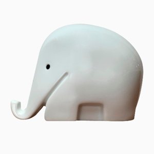 Postmodern Porcelain Elephant Figurine and Penny Bank by Luigi Colani for Höchst, 1980s